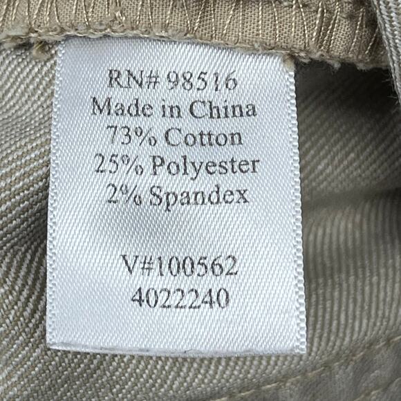 Coldwater Creek Tan Chino Khaki Plain Basic Plain Work School Capri Pants 10 - Picture 6 of 10